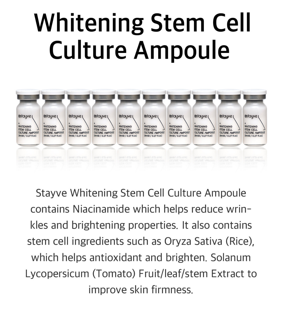 BB Glow Stayve Whitening Stem Cell Culture ampoule