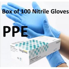 100 Disposable Powder and Latex Free Gloves Blue