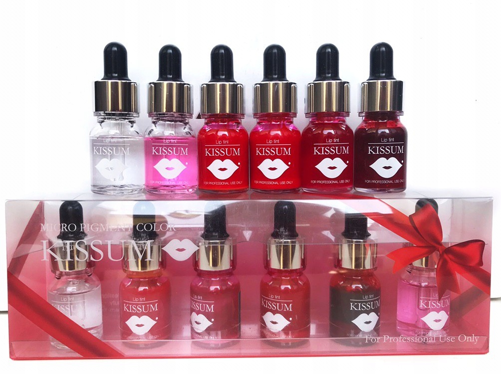 Kissum tint for lips consists of 6 bottles